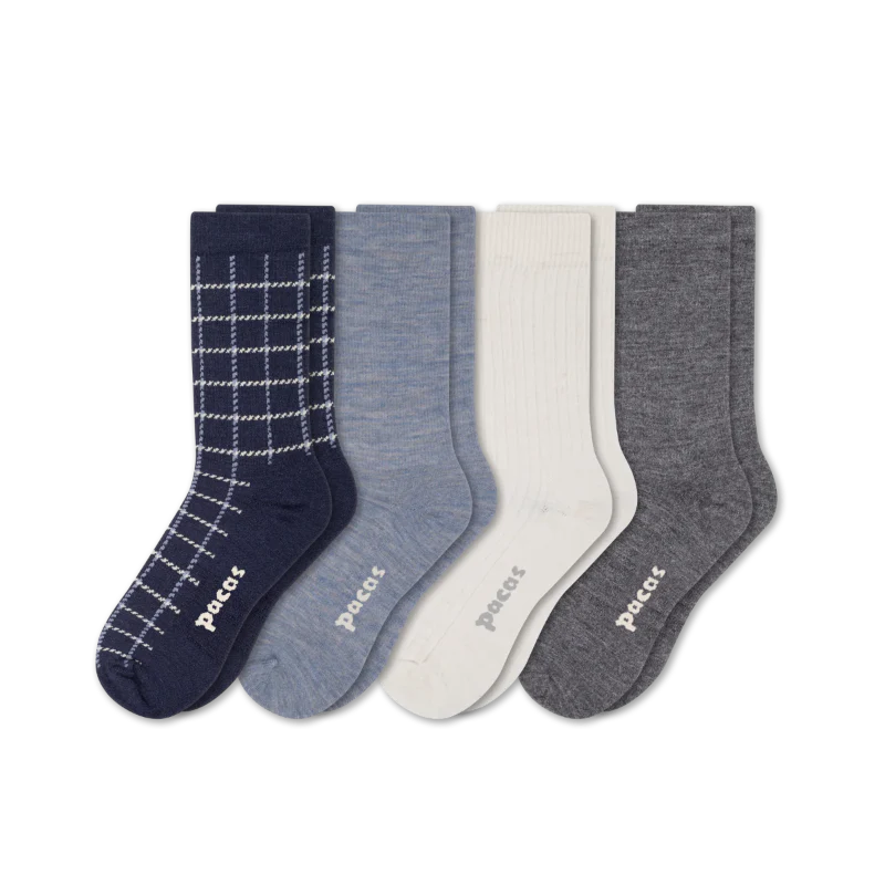 4 Pack - Women's Light-Weight Crew Pacas Socks - Image 29