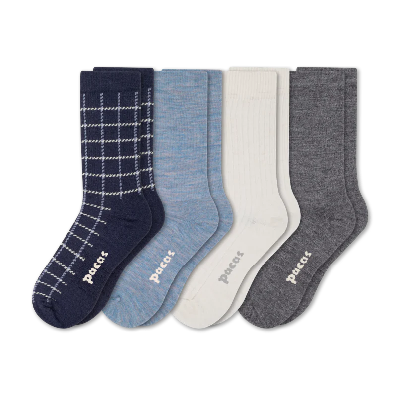 4 Pack - Women's Light-Weight Crew Pacas Socks - Image 50
