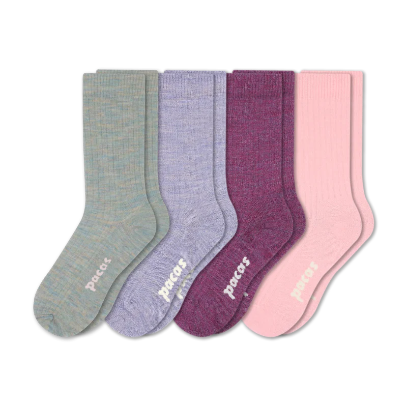 4 Pack - Women's Light-Weight Crew Pacas Socks - Image 61