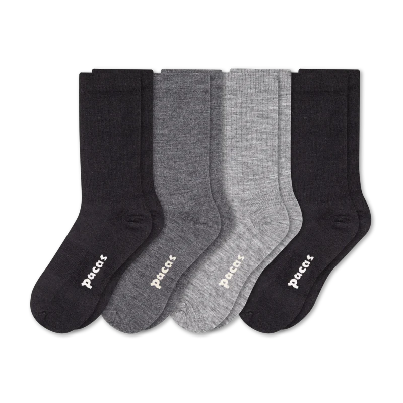 4 Pack - Women's Light-Weight Crew Pacas Socks - Image 65