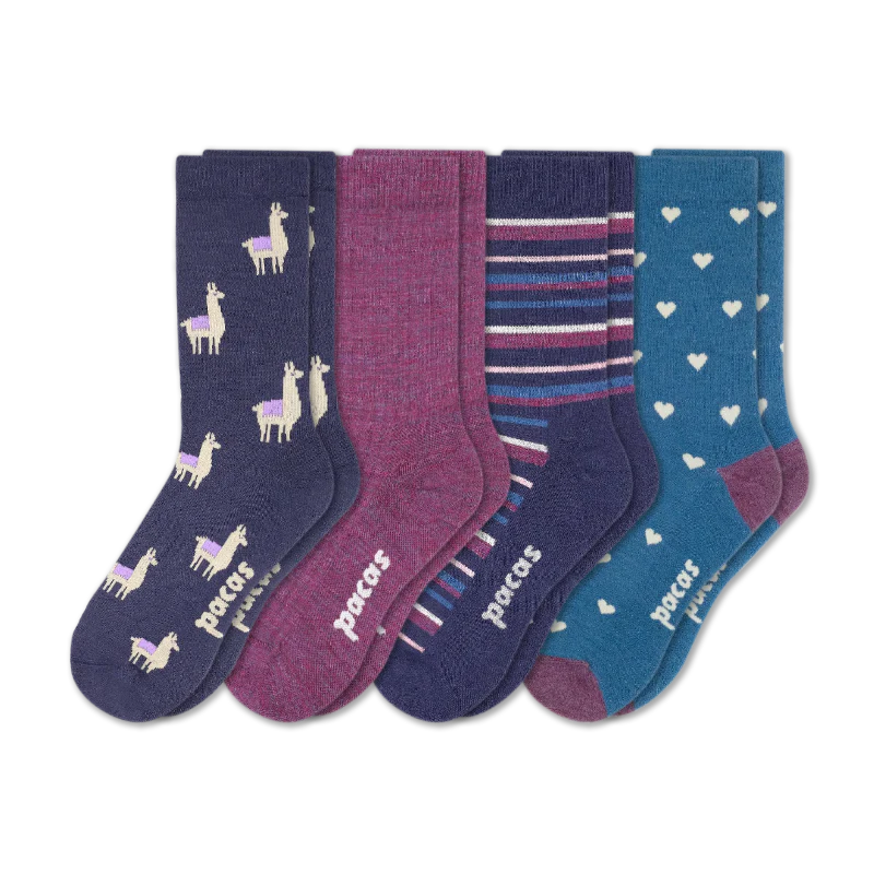 4 Pack - Women's Light-Weight Crew Pacas Socks - Image 66