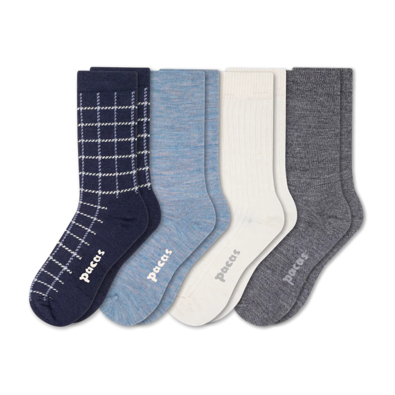 4 Pack - Women's Light-Weight Crew Pacas Socks - Image 72