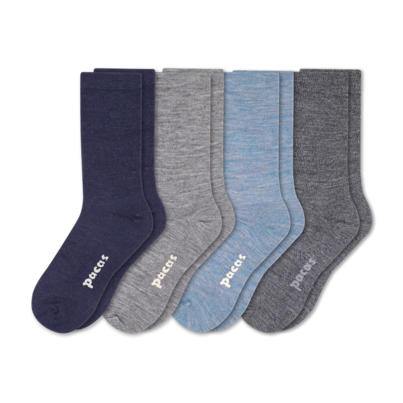 4 Pack - Women's Light-Weight Crew Pacas Socks - Image 73