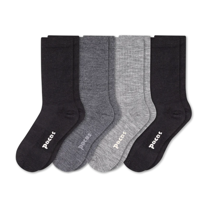 4 Pack - Women's Light-Weight Crew Pacas Socks - Image 75