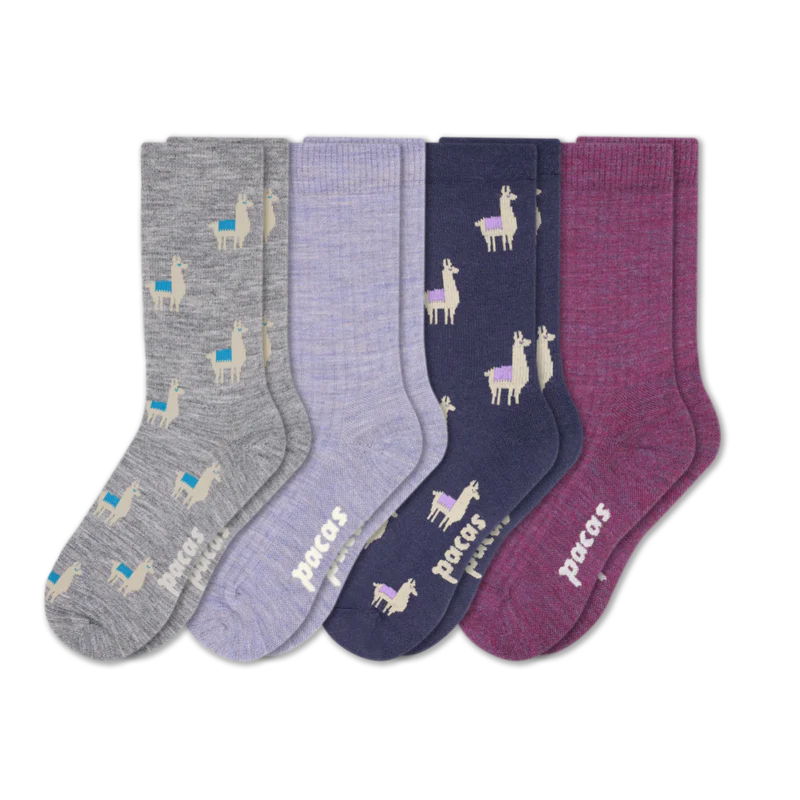 4 Pack - Women's Light-Weight Crew Pacas Socks - Image 77