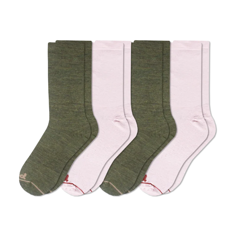 4 Pack - Women's Light-Weight Crew Pacas Socks - Image 82