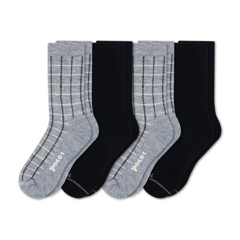 4 Pack - Women's Light-Weight Crew Pacas Socks - Image 96