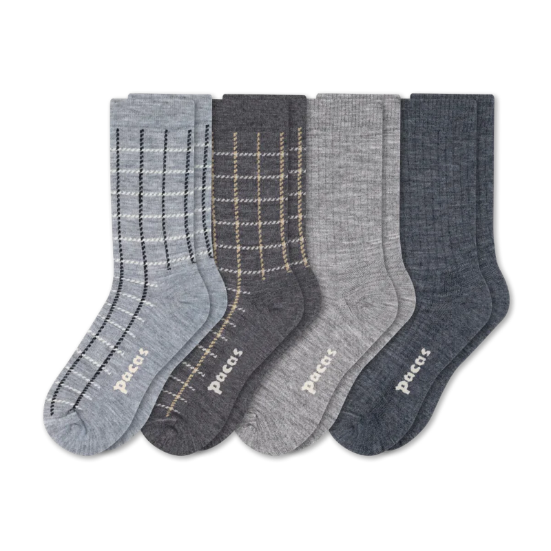 4 Pack - Women's Light-Weight Crew Pacas Socks - Image 97