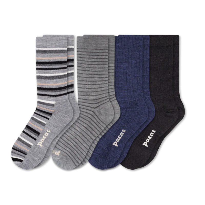 4 Pack - Women's Light-Weight Crew Pacas Socks - Image 99