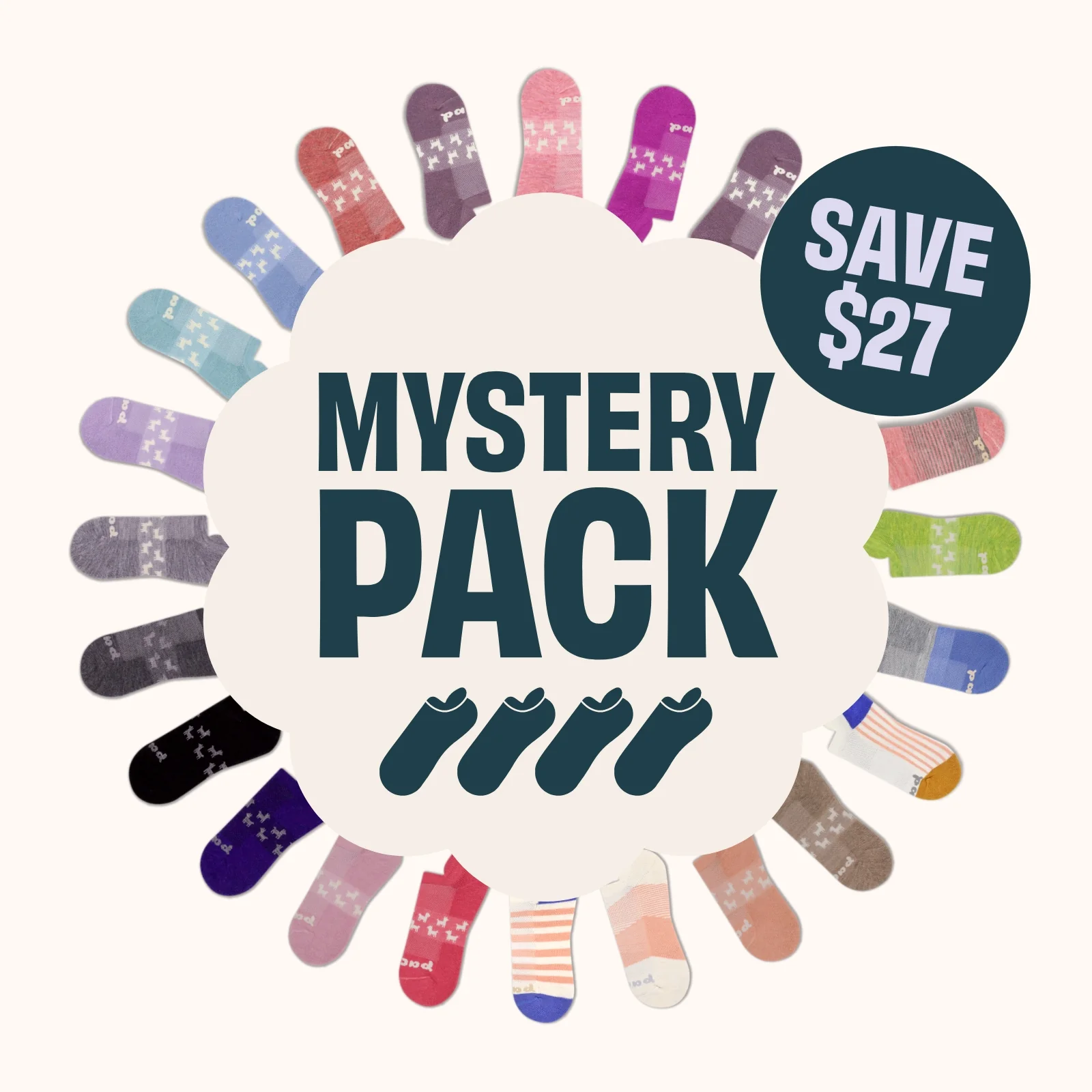 4 Pack - Women's Low Cut Pacas Socks - Image 135