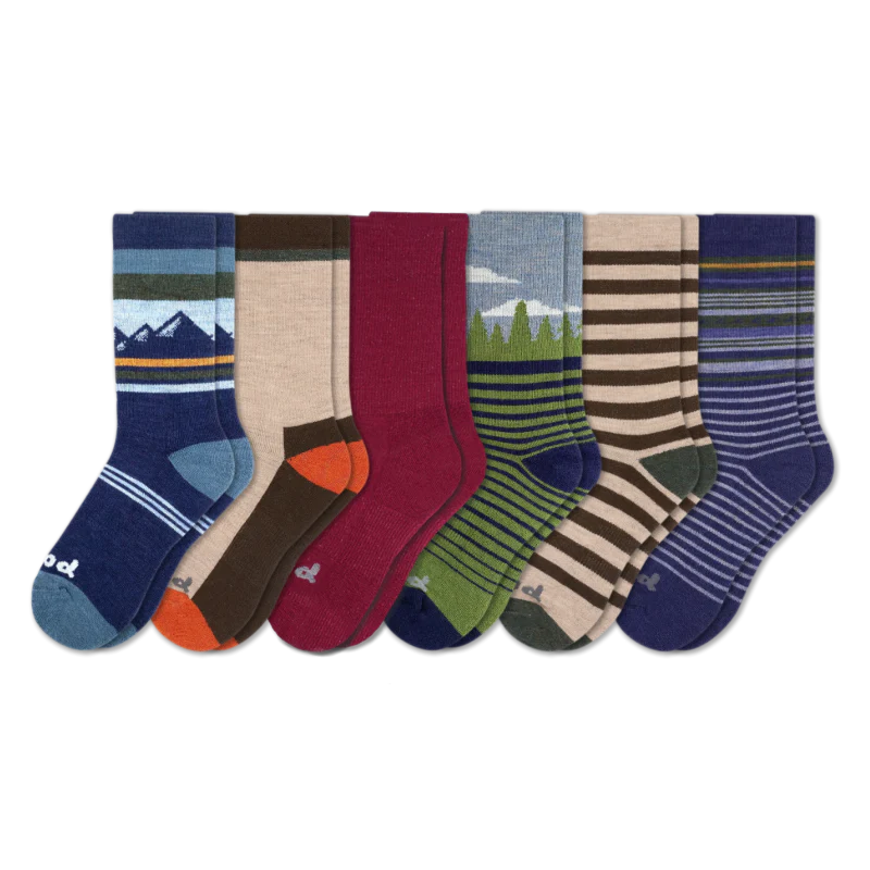 6 Pack - Men's Crew Pacas Socks - Image 102