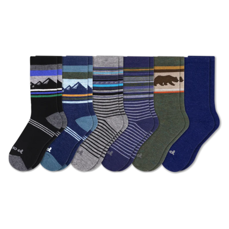 6 Pack - Men's Crew Pacas Socks - Image 103