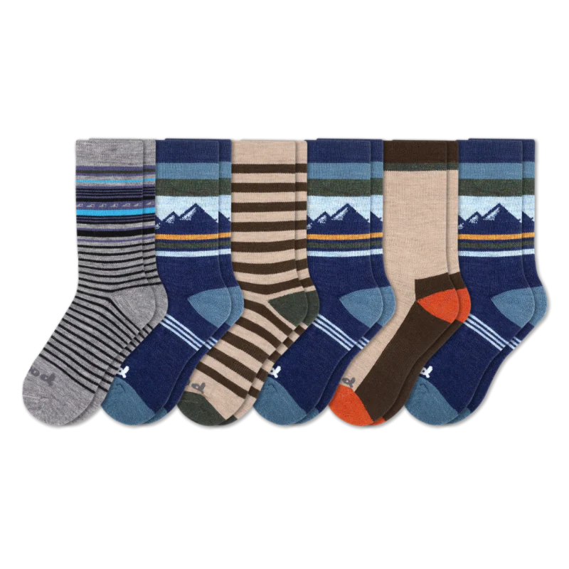 6 Pack - Men's Crew Pacas Socks - Image 104