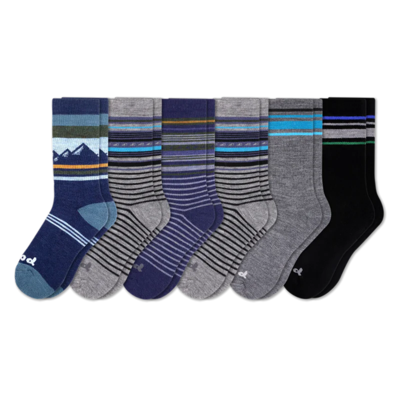 6 Pack - Men's Crew Pacas Socks - Image 105