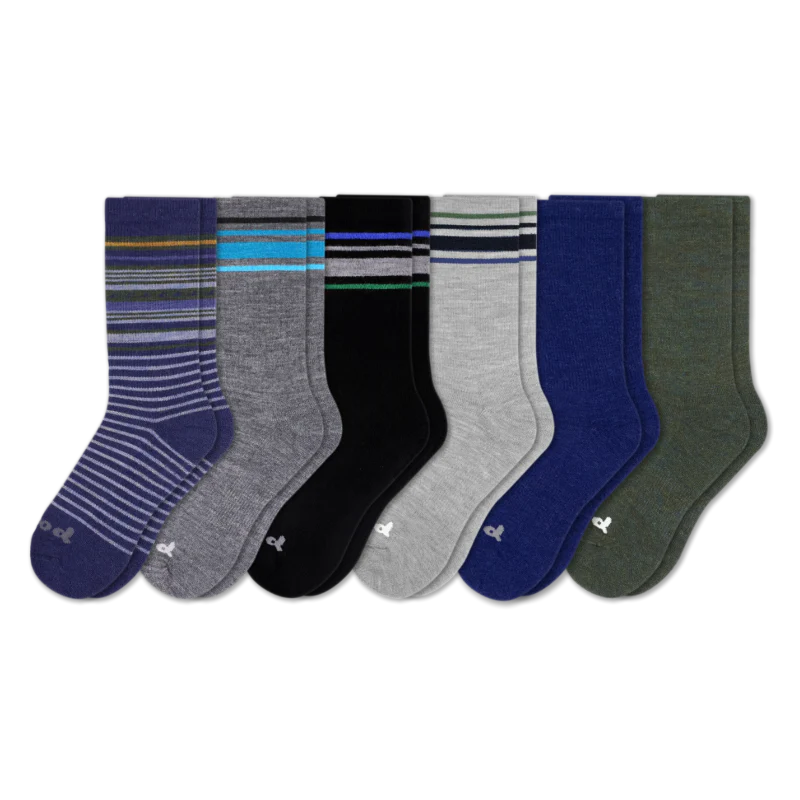 6 Pack - Men's Crew Pacas Socks - Image 107