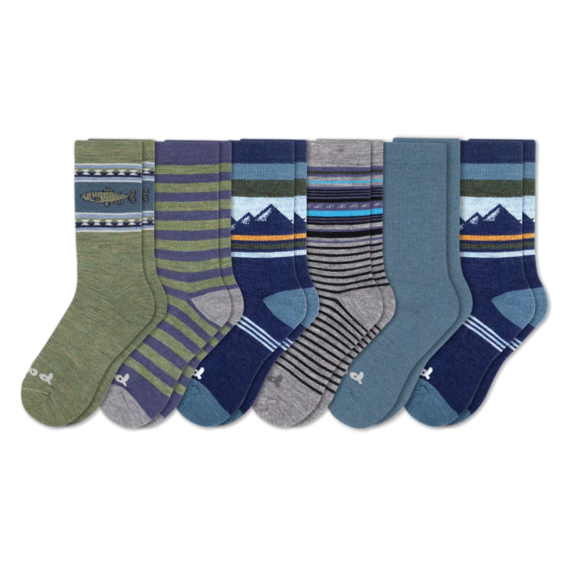 6 Pack - Men's Crew Pacas Socks - Image 111