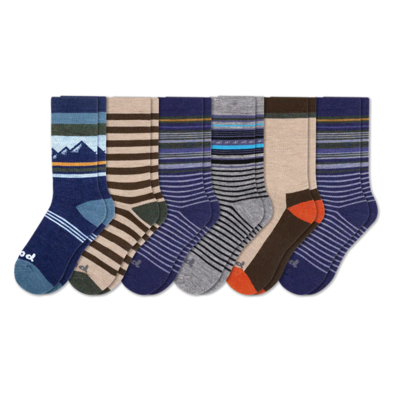6 Pack - Men's Crew Pacas Socks - Image 112