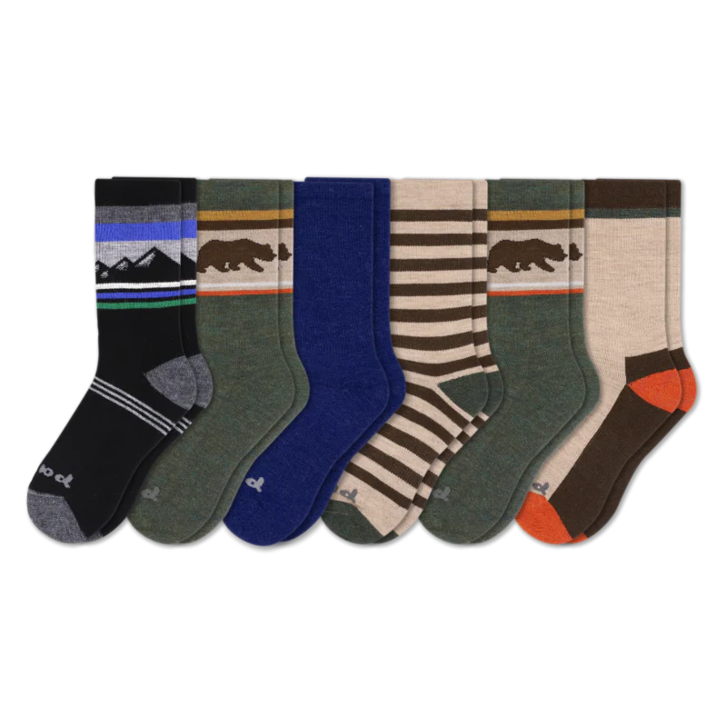 6 Pack - Men's Crew Pacas Socks - Image 113