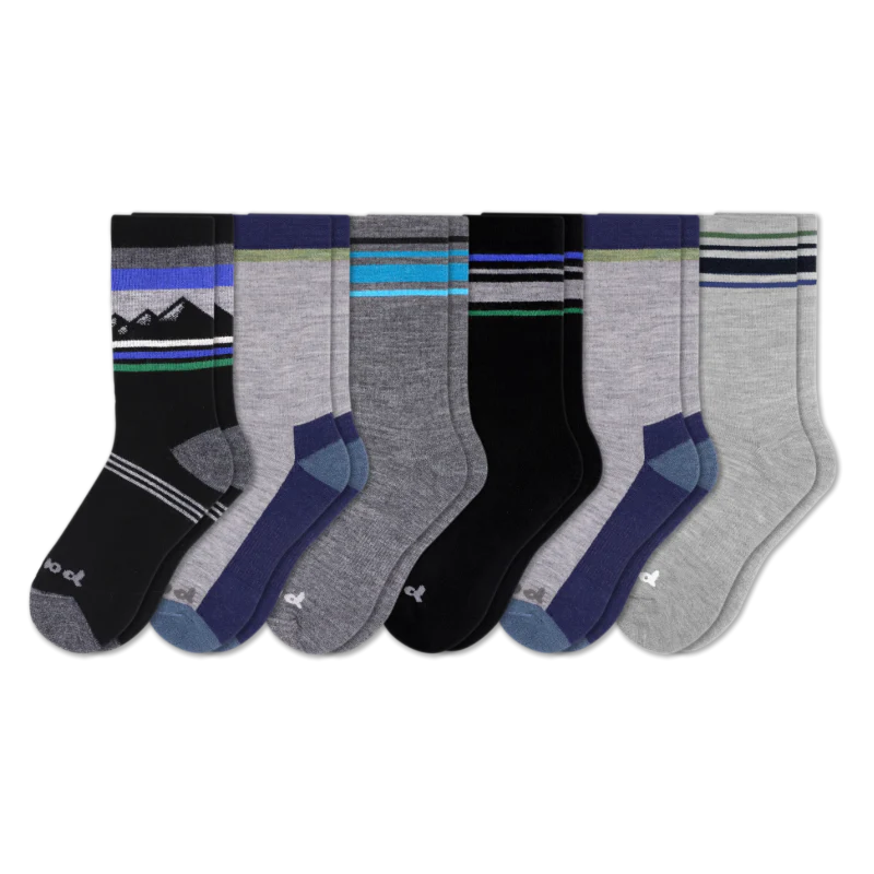 6 Pack - Men's Crew Pacas Socks - Image 114