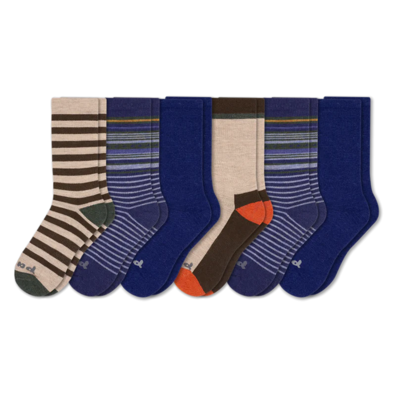 6 Pack - Men's Crew Pacas Socks - Image 115
