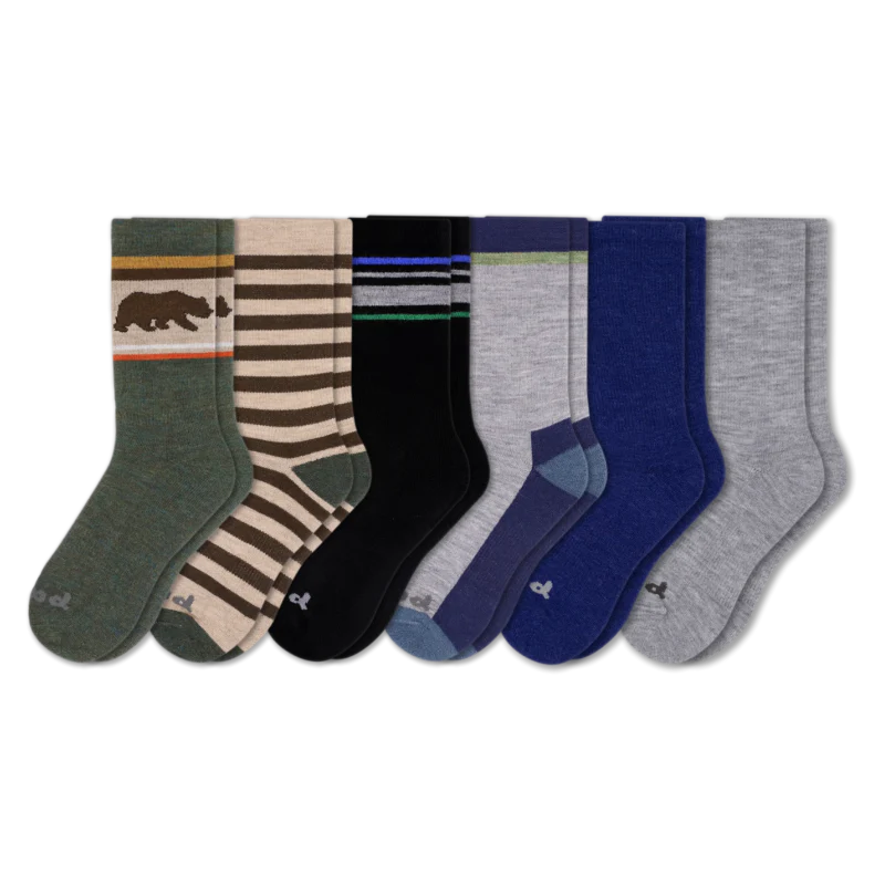 6 Pack - Men's Crew Pacas Socks - Image 127
