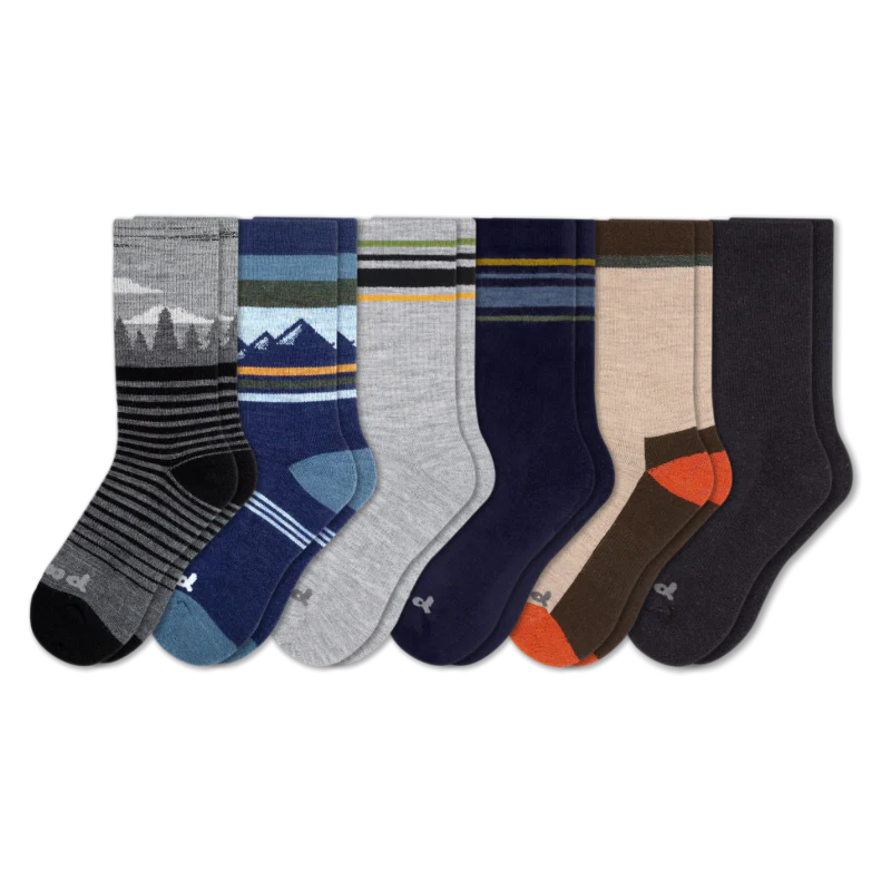 6 Pack - Men's Crew Pacas Socks - Image 128
