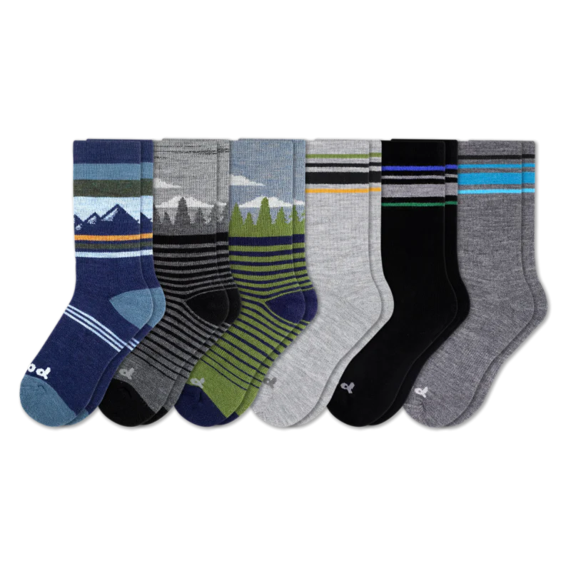 6 Pack - Men's Crew Pacas Socks - Image 131