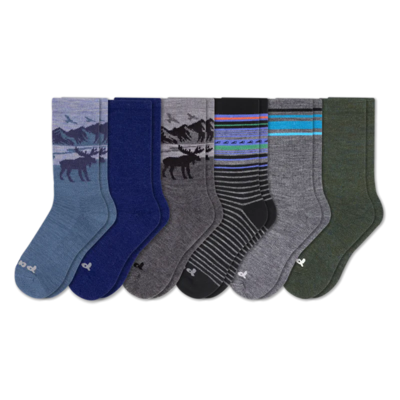 6 Pack - Men's Crew Pacas Socks - Image 136