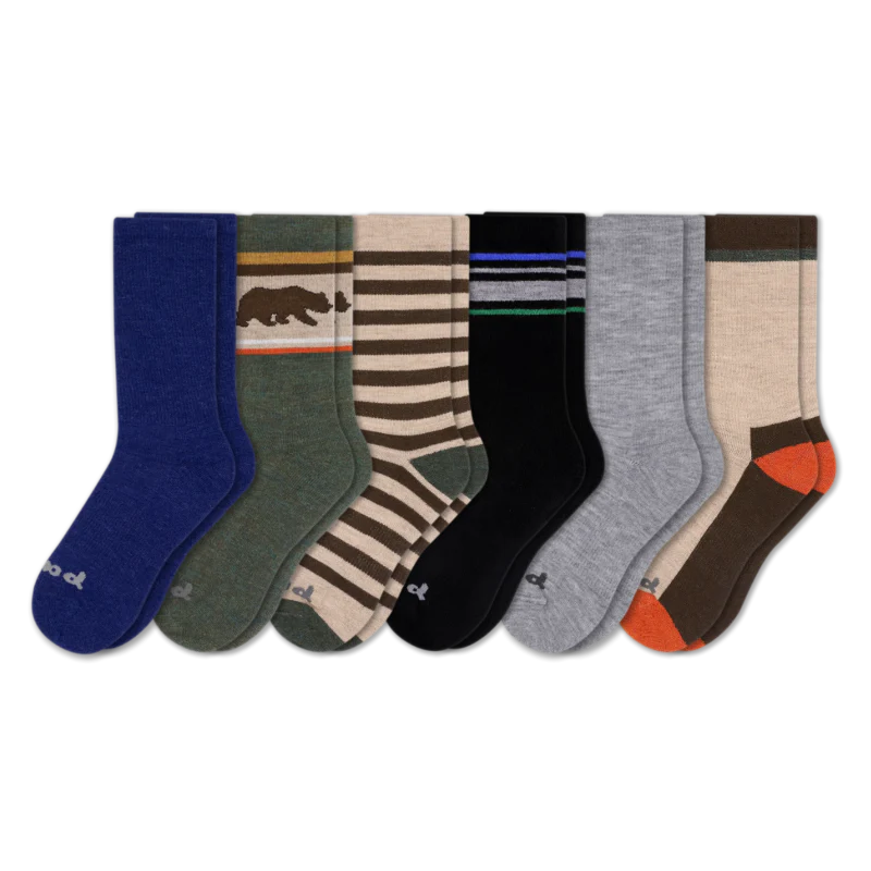 6 Pack - Men's Crew Pacas Socks - Image 138