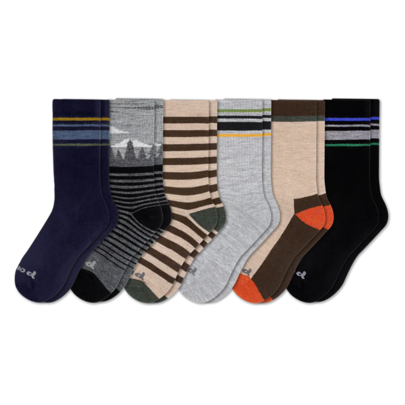 6 Pack - Men's Crew Pacas Socks - Image 139