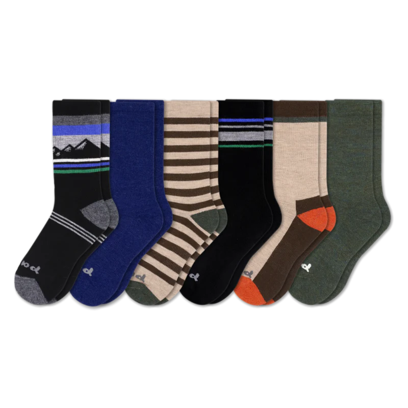 6 Pack - Men's Crew Pacas Socks - Image 141