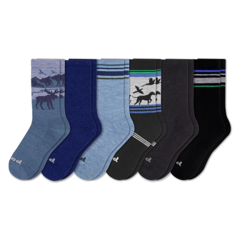 6 Pack - Men's Crew Pacas Socks - Image 145
