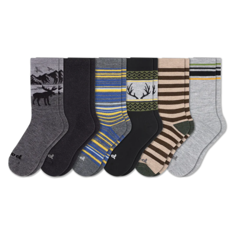6 Pack - Men's Crew Pacas Socks - Image 146