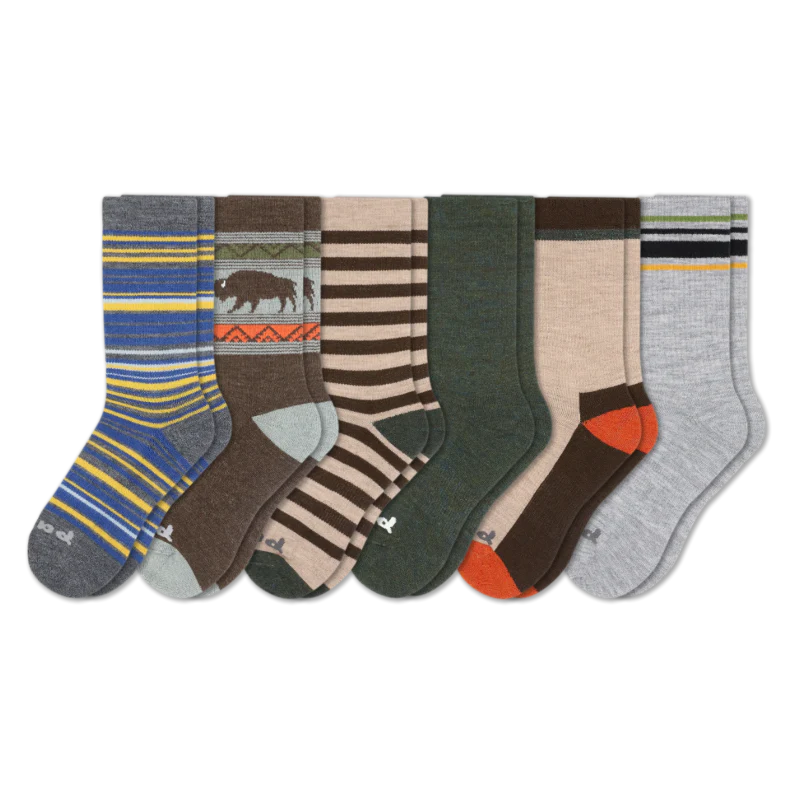 6 Pack - Men's Crew Pacas Socks - Image 147