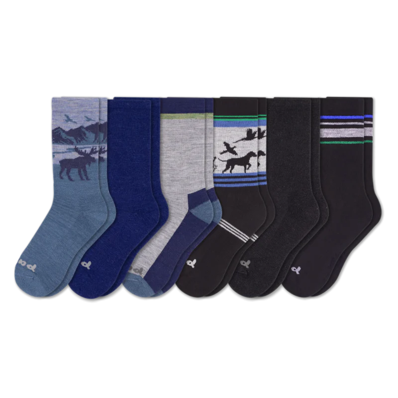 6 Pack - Men's Crew Pacas Socks - Image 151