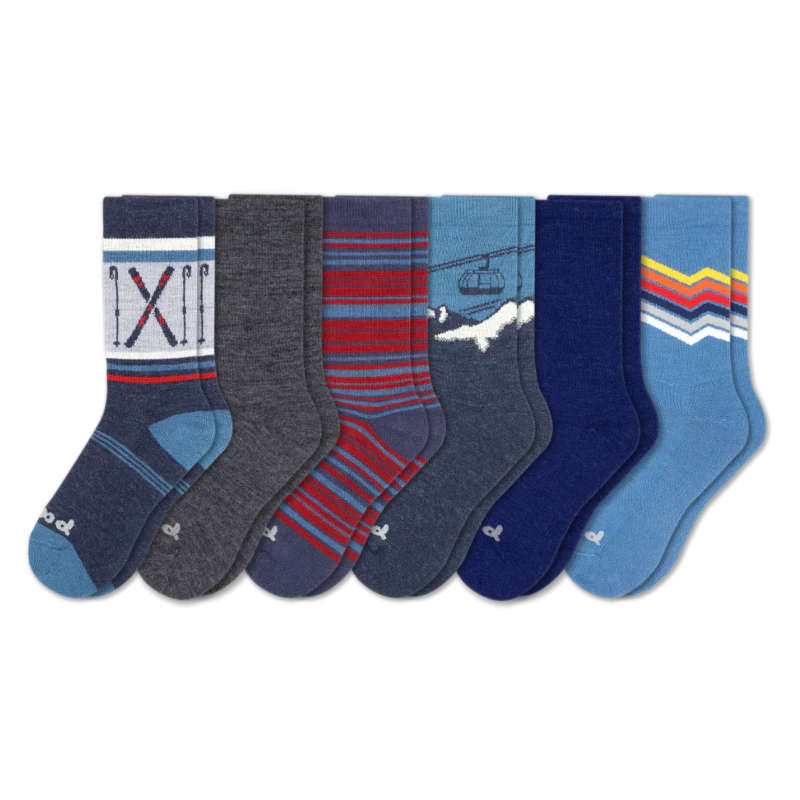 6 Pack - Men's Crew Pacas Socks - Image 153