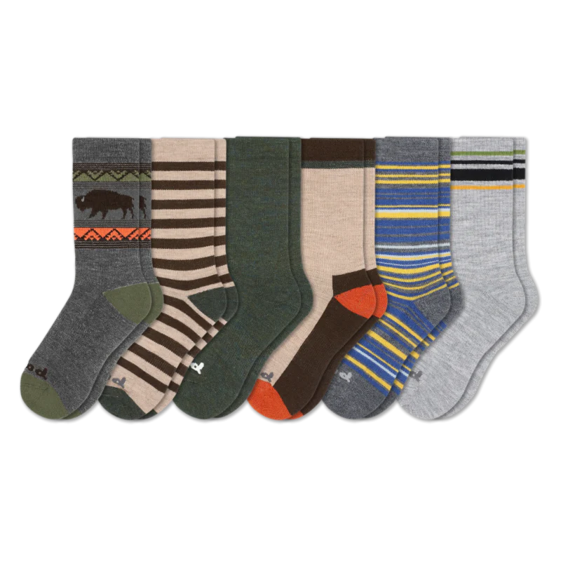 6 Pack - Men's Crew Pacas Socks - Image 154