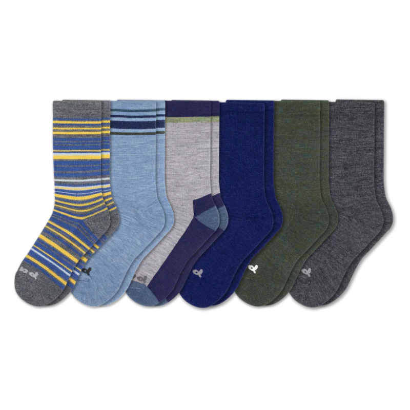 6 Pack - Men's Crew Pacas Socks - Image 158