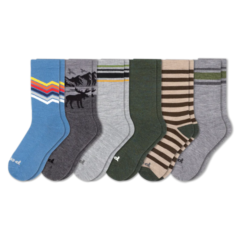 6 Pack - Men's Crew Pacas Socks - Image 161