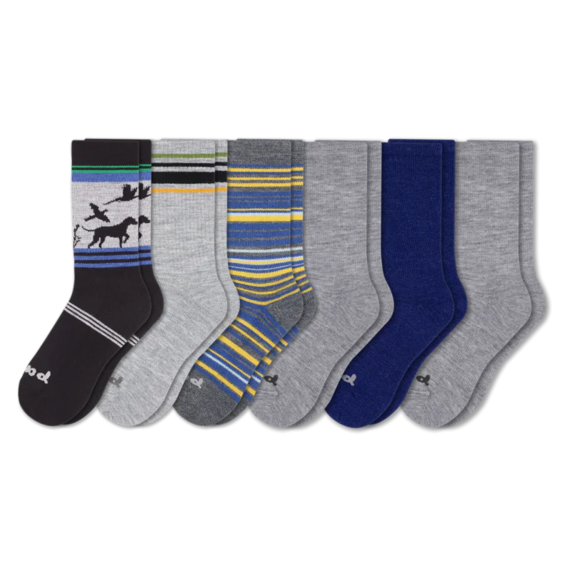 6 Pack - Men's Crew Pacas Socks - Image 162