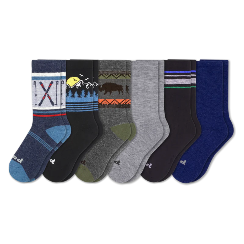 6 Pack - Men's Crew Pacas Socks - Image 163