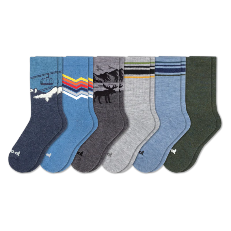 6 Pack - Men's Crew Pacas Socks - Image 164