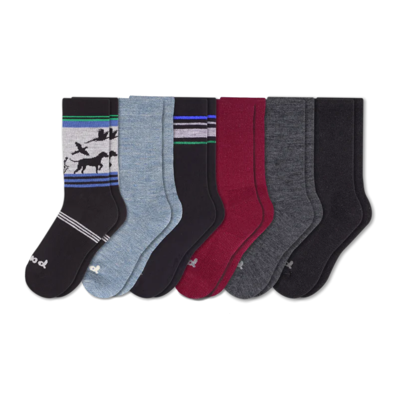 6 Pack - Men's Crew Pacas Socks - Image 165
