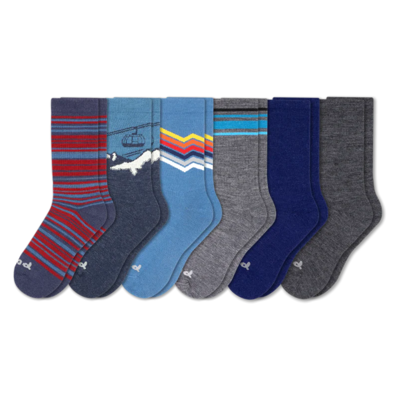 6 Pack - Men's Crew Pacas Socks - Image 166