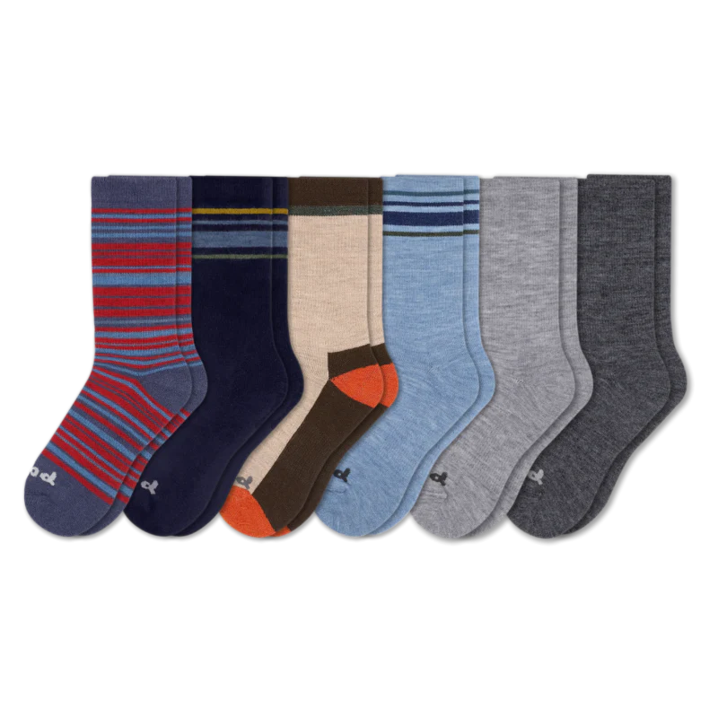 6 Pack - Men's Crew Pacas Socks - Image 167