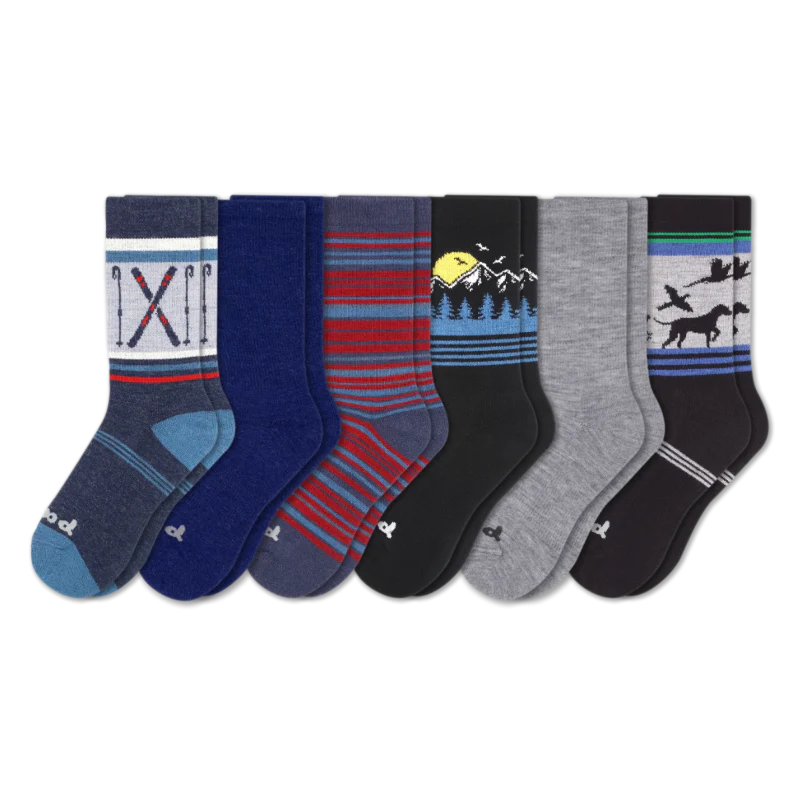 6 Pack - Men's Crew Pacas Socks - Image 169