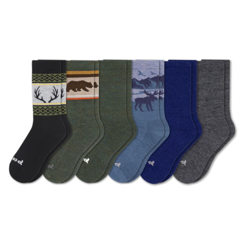 6 Pack - Men's Crew Pacas Socks - Image 172