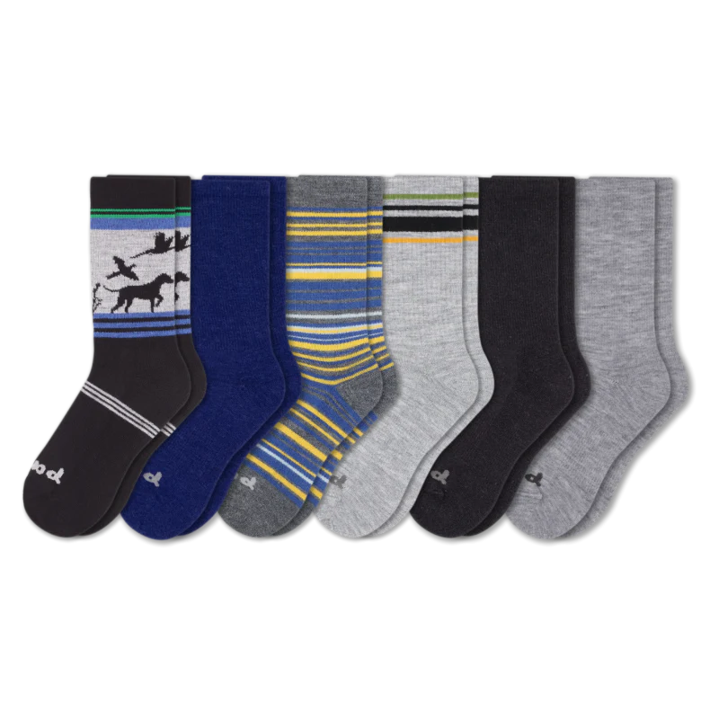 6 Pack - Men's Crew Pacas Socks - Image 173