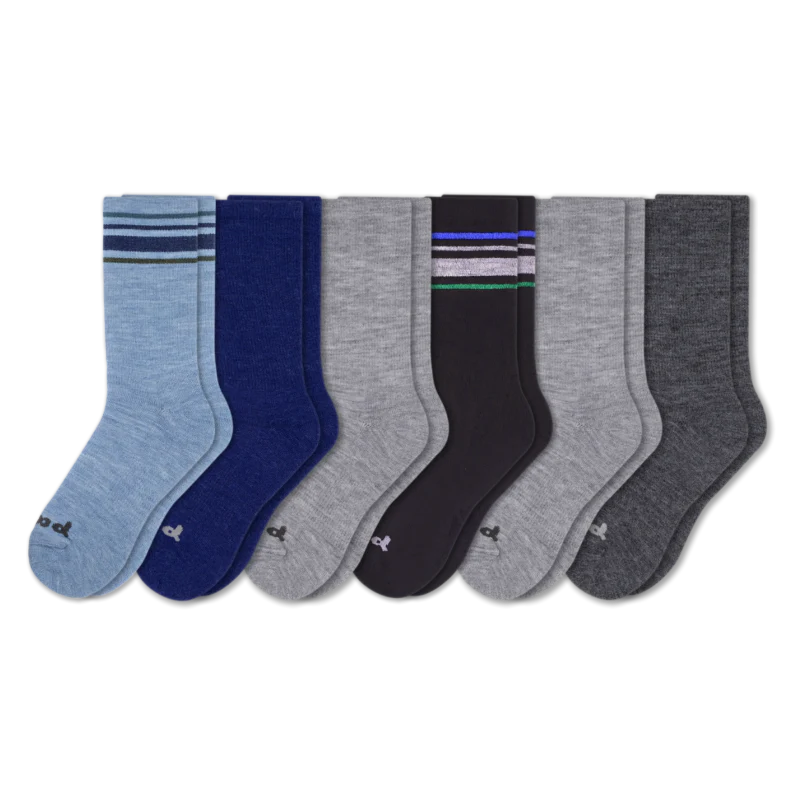 6 Pack - Men's Crew Pacas Socks - Image 174
