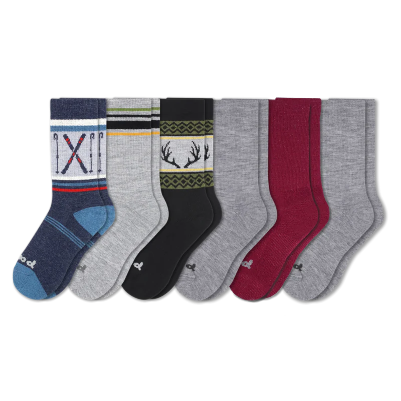 6 Pack - Men's Crew Pacas Socks - Image 175